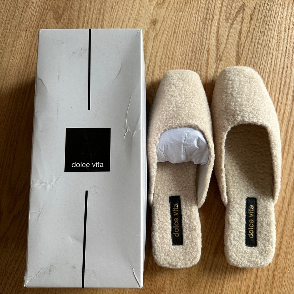 Dolce Vita Faux fur Slides, 9